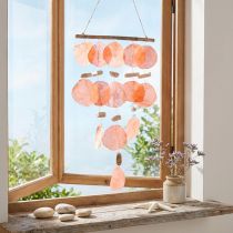 Artikel Hangdecoratie Maritim Capiz schelpen drijfhout 28x66cm