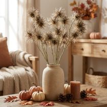 Artikel Xanthium kunstbloem herfstdecoratie 6 bloemen crème, bruin 80cm 3st