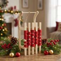 Artikel Decoratieve slee houten kerstslee L30×B14.5×H9.5cm