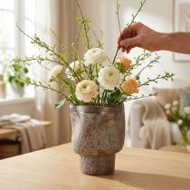 Artikel Decoratieve vaas keramiek plantenbak metallic bruin grijs blauw 16,5×20,5cm