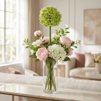 Artikel Sierui Allium, zijden bloem, kunstbal prei groen Ø20cm L72cm