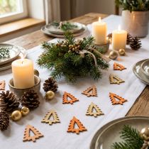 Artikel Strooidecoratie kerstboom oranje 4cm 72 st