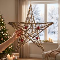 Artikel Decoratieve ster gemaakt van kerststertakjes om op te hangen 60cm