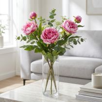 Artikel Pioenrozen Kunstbloemen met lange steel Roze 70cm 3st