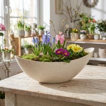 Artikel Kunststof plantenpot, beige, 28×9×9 cm