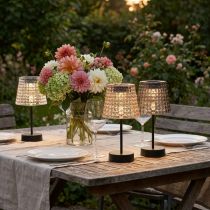Artikel Solar LED-tafellampen, transparant bruin, H25cm, 3 stuks