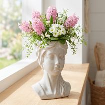 Artikel Plantenpot vrouwenbuste vintage plantenbak gegoten steen H20cm