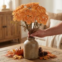 Artikel Duizendblad kunstbloemen Achillea kunst oranje 30cm 6 stuks