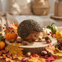 Artikel Decoratief egelfiguurtje, herfst, handgeschilderd, bruin, 14×9,5×9 cm