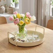 Artikel Rond dienblad voor de eetkamer, woonkamer en decoratie, 22 cm
