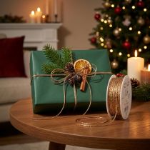 Artikel Glanzend decoratief koord op een rol voor knutselen en decoratie, 3 mm dik, 20 meter lang