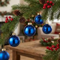 Artikel Mini kerstballenset van glas voor dennentakken, 3 cm, 22 stuks