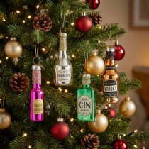 Artikel Kersthanger fles Kerstboomdecoratie 7cm assorti 4st