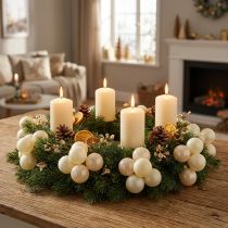 Artikel Mini kerstballen crème mix mat/glans Ø40mm 32 st