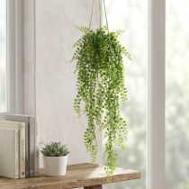 Artikel Kunstmatige erwtenplant van jute om op te hangen, groen, H80cm