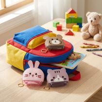 Artikel Sleutelhanger portemonnee kinderportemonnee 11cm 4 stuks