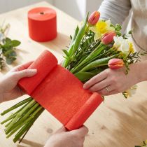 Artikel Bloem crêpe rood B10cm gramgewicht 128g/m² L250cm 2 stuks