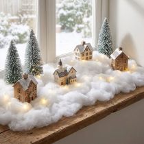 Artikel Sneeuwdecoratie kunstsneeuw katoen winterwit 200g