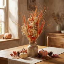 Artikel Decoratief gedroogd boeket "Distel &amp; Duizendblad" Oranje-Natuur in Gebleekt, 55cm, 150g - Landhuisstijl
