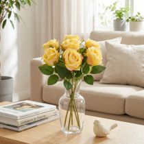 Artikel Boeket rozen voor een elegante decoratie in de woonkamer, 44 cm, 6 stuks.