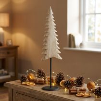 Artikel Houten kerstboom kerstversiering Paulownia naturel H54cm