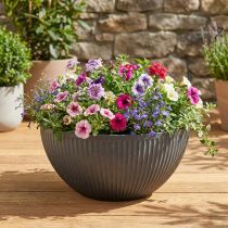 Artikel Bloempot schaal kunststof antraciet Ø40cm H18,5cm