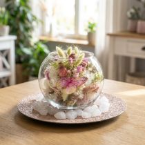 Artikel Bolvaas glazen bloemenvaas rond glasdecoratie H11cm Ø15cm
