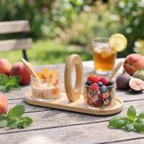 Artikel Tapasset motief perzik tafeldecoratie zomer 23×9×10,5cm