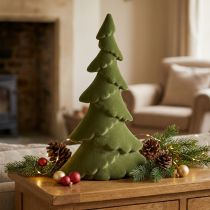 Artikel Decoratieve dennenboom gevlokte kerstboom groen 60cm