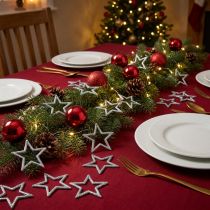 Artikel Decoratieve sterren zilveren glitter kerststerren 4,5 cm 120 st