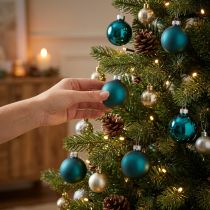 Artikel Kerstballen, mat en glanzend, kleine kerstversieringen, 4 cm, 24 stuks