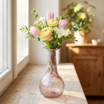 Artikel Mini glazen vaas bloemenvaas paars Ø7,5cm H15cm