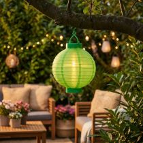 Artikel Lampion LED met solar 20cm groen