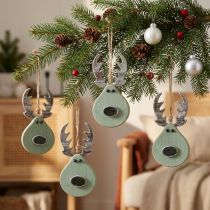 Artikel Elandkop mint om op te hangen 14,5 cm x 7,2 cm 4 st