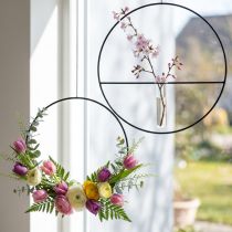 Artikel Decoratieve metalen ring decoratieve ring Scandi ring zwart Ø25,5cm 6 st