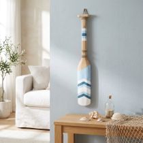 Artikel Decoratieve peddel houten wanddecoratie Maritieme decoratieve houten peddel geschilderd 78cm
