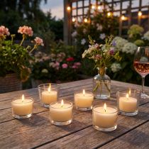 Artikel Citronella-geurende theelichtjes voor romantische avonden thuis of in de tuin, 25 mm, 7 cm hoog, 18 stuks