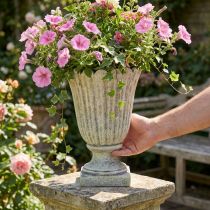 Artikel Bloempot gegoten steen trofee antieke stijl grijs Ø17,5cm H25cm
