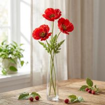 Artikel Klaproos rood 58cm - 74cm 3 st