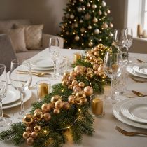 Artikel Gouden bal slinger Kerstmis 160cm feestelijke decoratie