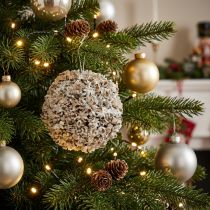 Artikel Kerstbal wit Kerstboomversiering sneeuwbal Ø12cm