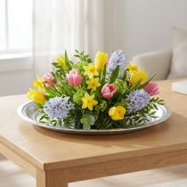 Artikel Decoratief bord metaal zilver glanzend Ø36cm H3cm