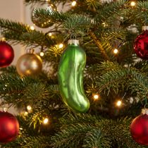 Artikel Kerstboomdecoratie Kerstkomkommer glas 10cm