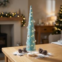 Artikel Kunstkerstboom, smal, met houten voet, 40 cm