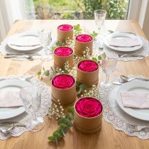 Artikel Geconserveerde rozendecoraties, echte bloemen voor tafeldecoratie, unieke en duurzame bloemen, 5 cm, 6 stuks