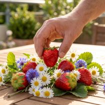 Artikel Kunstmatige aardbeienfruit rode decoratie 5cm 12 stuks