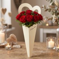 Artikel Bloementas rozen cadeauverpakking crème 46cm 12 st