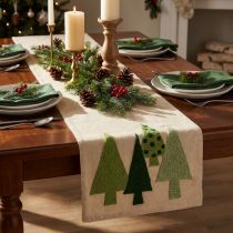 Artikel Tafelloper kerstsparren groen 140x41,5cm