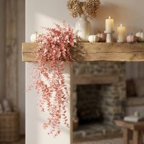 Artikel Kunst eucalyptus hangend roze kunstplant herfst 150cm