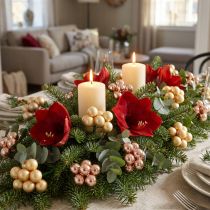 Artikel Mini kerstballen goud roos spiegel bessen 2 cm 140 stuks